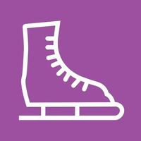 Ice Skating Shoe Line Color Background Icon vector