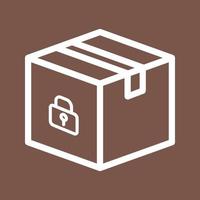 Secure Package Line Color Background Icon vector