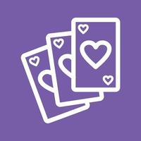 Deck of Cards Line Color Background Icon vector