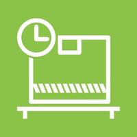 Package Pending Line Color Background Icon vector