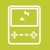 Brick Game Line Color Background Icon vector