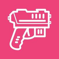 Gun Line Color Background Icon vector