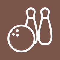 Bowling Line Color Background Icon vector