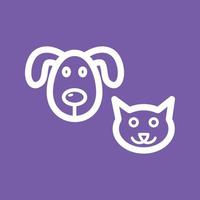 Pets Line Color Background Icon vector
