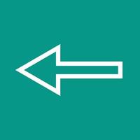 Left Arrow Line Color Background Icon vector