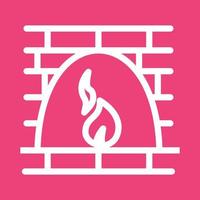 Fire Oven Line Color Background Icon vector