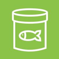 Canned Fish Food Line Color Background Icon vector
