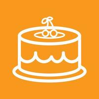 Cake III Line Color Background Icon vector