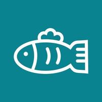 Pet Fish II Line Color Background Icon vector