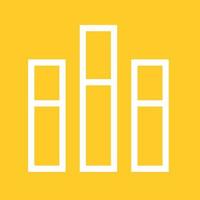 Vertical Bars Line Color Background Icon vector
