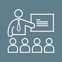 Lecture Line Color Background Icon vector
