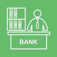 Banker Line Color Background Icon vector