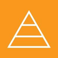 Pyramid Chart Line Color Background Icon vector