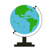 klot värld ikon som visar länder och öar för geografisk kunskap png