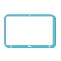 tecnología de teléfono inteligente de tableta de pantalla en blanco png