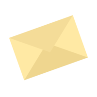 Brief aus gelbem Umschlagpapier png