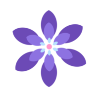 beau dégradé de pétales de fleurs bleues png