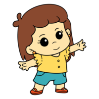 dibujos animados niños niña 02 png