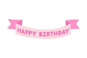 Happy Birthday Ribbon Vector Art, Icons, and Graphics for Free Download