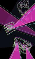 Rave is a psychedelic acid sculpture, and its parts are David. Parts of David's face in linear rendering on a dark background with lasers from the eyes. Abstract background with light rays. vector