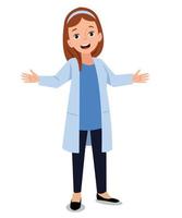 Illustration of a cute  female doctor vector