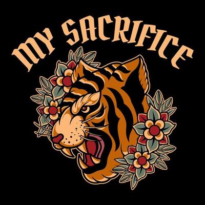 TIGER HEAD TRADITIONAL ART VINTAGE RETRO ILLUSTRATION