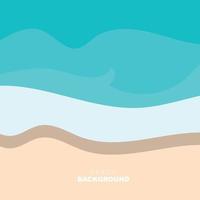 Beach Background, Beach Scene Design With Sand and Ocean Waves, Template Icon Vector Illustration