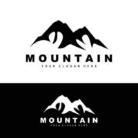 diseño del logotipo de la montaña, lugar vectorial para los amantes de la naturaleza vector