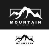 diseño del logotipo de la montaña, lugar vectorial para los amantes de la naturaleza vector