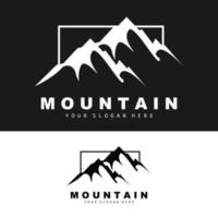 diseño del logotipo de la montaña, lugar vectorial para los amantes de la naturaleza vector