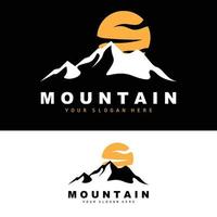 Mountain Logo Design, Vector Place For Nature Lovers Hiker