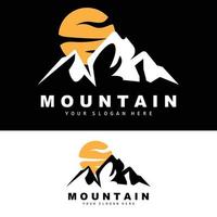 Mountain Logo Design, Vector Place For Nature Lovers Hiker