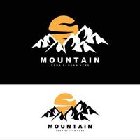 Mountain Logo Design, Vector Place For Nature Lovers Hiker