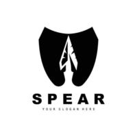 Spear Logo, Hunting Gear Design, Arrow War Weapon, Product Brand Vector