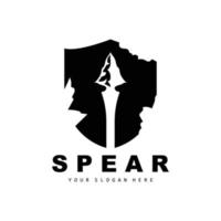 Spear Logo, Hunting Gear Design, Arrow War Weapon, Product Brand Vector