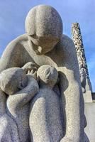 Oslo, Norway - February 28, 2016 -  Sculpture in the Vigeland Park. It is the world's largest sculpture park made by a single artist, and is one of Norway's most popular tourist attractions. photo