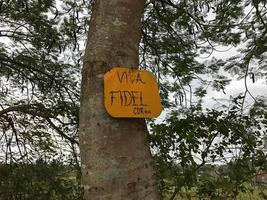 Revolutionary propaganda, CDR sign representing the Committee for the Defense of the Revolution in Vinales, Cuba. photo