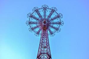 Coney Island Boardwalk with Parachute Jump in Coney Island, NY, 2022 photo