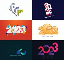 Big Set of 2023 Happy New Year logo text design 2023 number design template vector