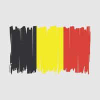 ilustración de vector de pincel de bandera de bélgica