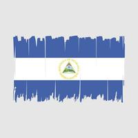 ilustración de vector de cepillo de bandera de nicaragua