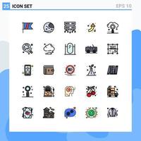 25 Creative Icons Modern Signs and Symbols of optimization engine database server cloud arrows Editable Vector Design Elements