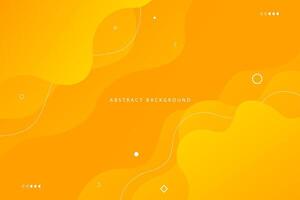 yellow abstract wavy trendy gradient background for web banner poster flyer vector