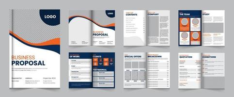 Business Proposal Layout Brochure Template or Business Proposal Design vector