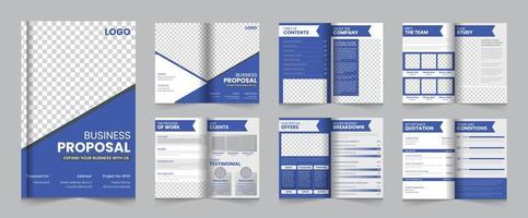 folleto de propuesta comercial creativa o diseño de plantilla de diseño de propuesta comercial a4 vector