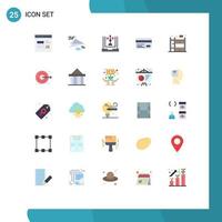 Pack of 25 creative Flat Colors of back card design credit flowchart Editable Vector Design Elements