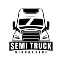 semi truck logo design vector