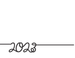 Création de texte de logo de bonne année 2023. modèle de conception de numéro 2023. collection de symboles de bonne année 2023. illustration avec des étiquettes noires isolées png