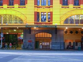 Flinders Street railway station, an iconic building of Melbourne, Australia, Victoria. Built in 1909. photo