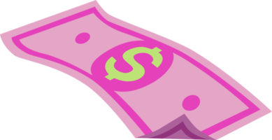 dinero en dólares rosa png